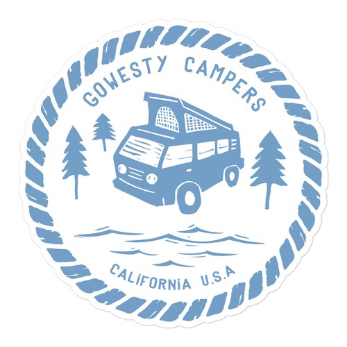 Gowesty campers woodcut - gowesty,