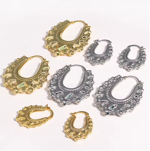 Gypsy style creole earrings - style,