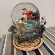 Rare Disney The Little Mermaid Ariel “Under The Sea” Musical Snow Globe 