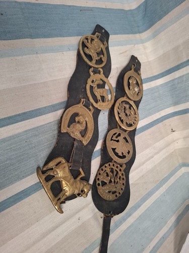 Vintage piece horse - 2x, brass