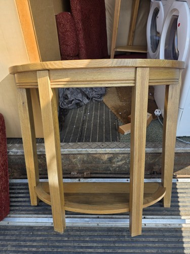 Modern oak demilune - modern,