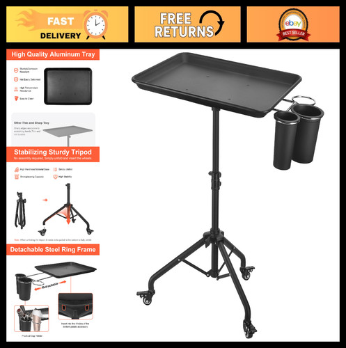 Adjustable height salon tray - adjustable,