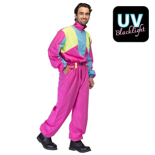 Mens 80s pink - pink, costume