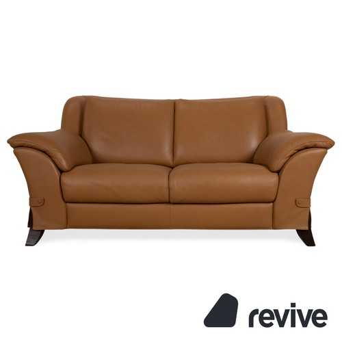 Natuzzi leather seater - 2-seater, brown