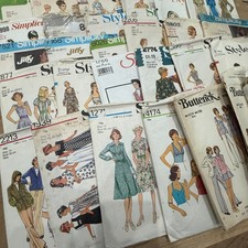 Job Lot 1960-80s Sewing Patterns Simplicity Butterick McCalls Weldons Cut #5