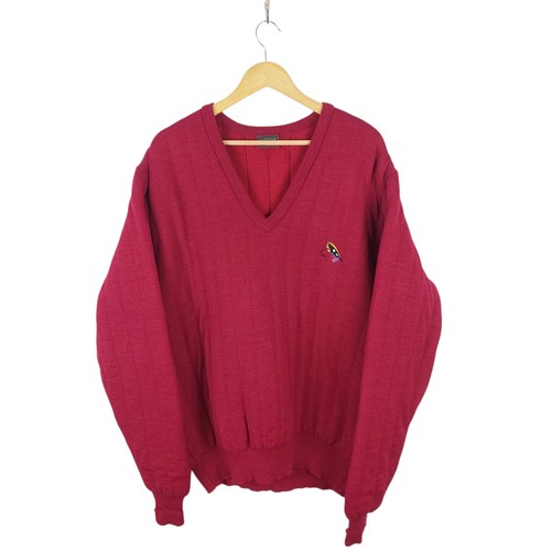 Quilt knit mens red neck - knit,