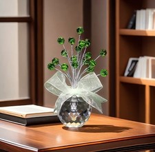 Crystal Flower Figurine Vase