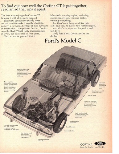 1968 ford model cortina - cortina, gt