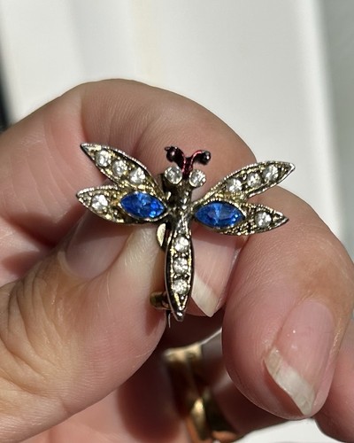 Vintage style dragonfly brooch - dragonfly,