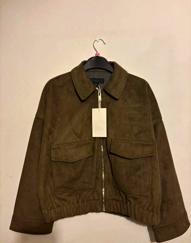Zara brown suede jacket - brown,