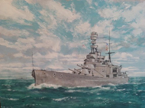Original marine art - art, ship