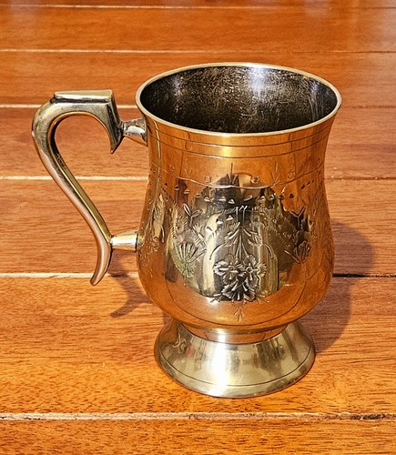 Vintage etched brass - etched,