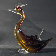 MURANO SOMMERSO CRESTED BIRD