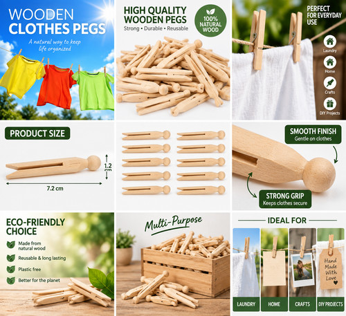 Traditional wooden dolly pegs - dolly,
