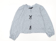 Zara Girls Blue Floral Cotton