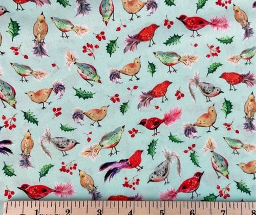 Festive birds 100 cotton - festive,