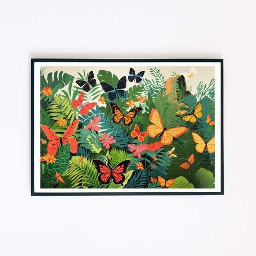 Retro butterflies tropical - butterflies,