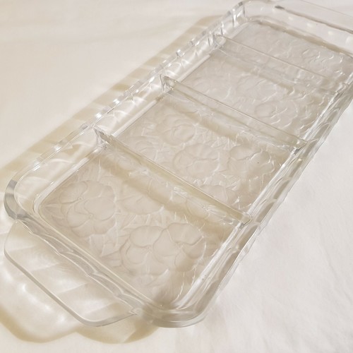 Crystal glass serving tray