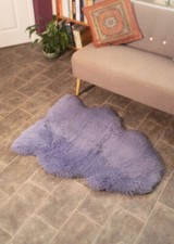 Lilac Purple Sheepskin Rug