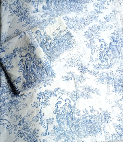 Kensigton cottons blue toile - cottons,