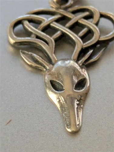 Sterling silver celtic antlers - celtic,