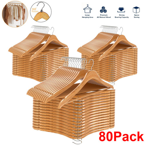 100 pack wooden hangers suit - 5-100,