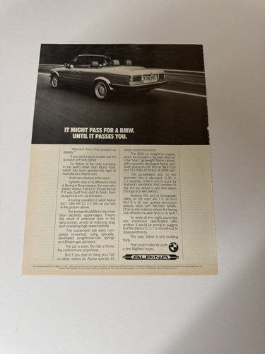 Original vintage alpina - vintage, bmw