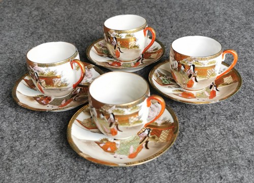Japanese kutani ware 4 piece - -,