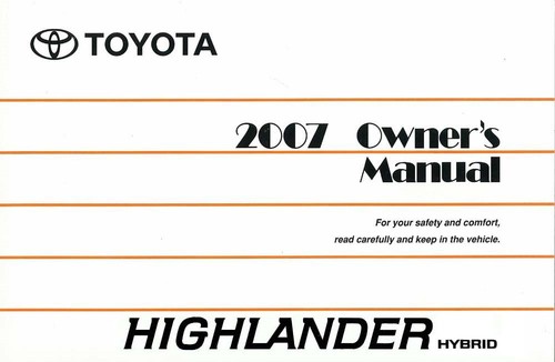2007 toyota highlander hybrid - 2007,
