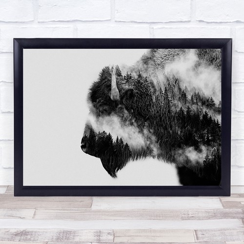 Bison animal mammal double - bison,