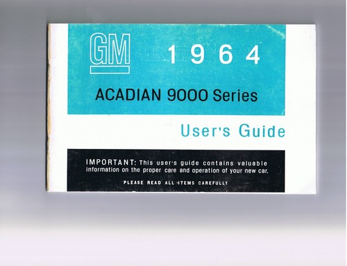 1964 acadian owners - 1964,