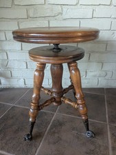 Antique  Wooden Piano Stool