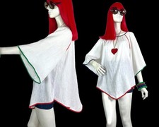 1970s vintage cheese cloth smock top / tunic / hippie / Festival / Hippy