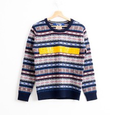 Junya Watanabe Man AW18 Fair Isle Knit Navy