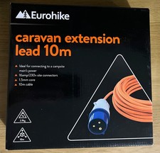 Eurohike 10m caravan cable extension lead 16amp/230v site connectors