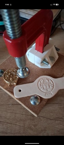 Leather craft press - press, (clamp