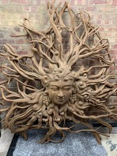 Large Hand-Carved Solid Teak