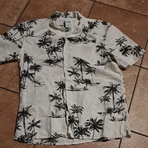 Zara black and white palm - and,
