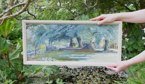 Vintage oil painting english - painting,