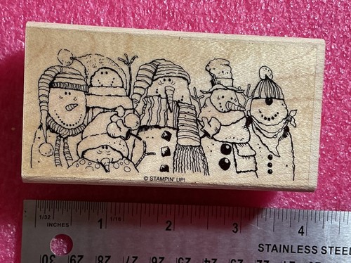 Stampin red rubber wood - rubber,
