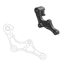 Front brake disc mounting