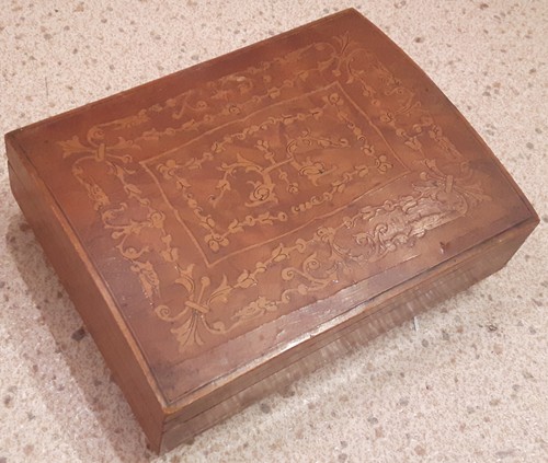 Old wooden music box - music, for