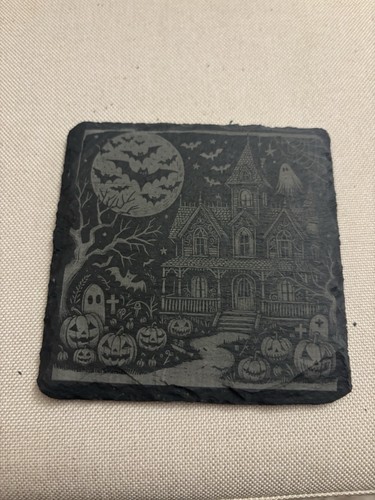 Halloween engraved slate - halloween,