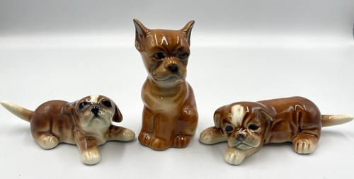 Vintage boxer dog figurines - boxer,
