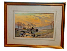 Ebenezer John Woods Prior Original watercolour painting possibly Yorkshire