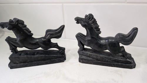 Pair vintage soapstone - pair,