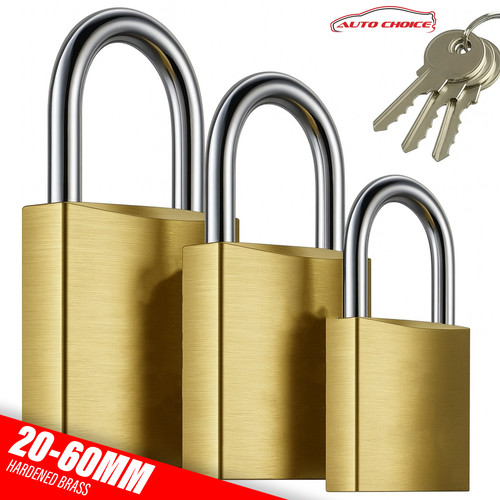 Short shackle padlock - padlock, brass