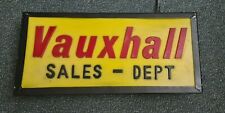 Vauxhall (parts dept) 1960s dealership sign, partially re-built, very nice item