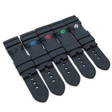 26mm - 22mm Black Rubber Watch