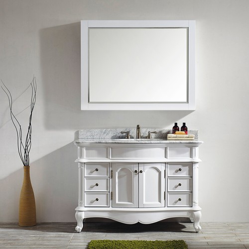 White vanity unit - white, traditional
